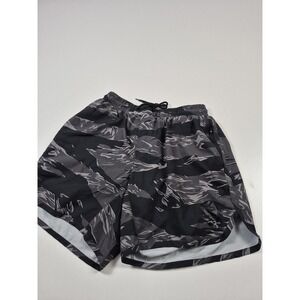 Zero Foxtrot Shorts Mens Large Black Camo 7" Inseam Lined Athletic Gym